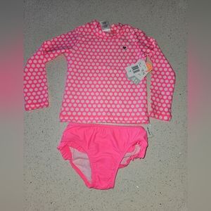 Ruffled  rash guard carters swimsuit bathing swim suit floral girl